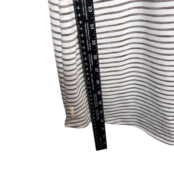 Lole Dress Women's Medium Gray Striped Mesh Sleeveless Collared Athletic - Picture 8 of 11